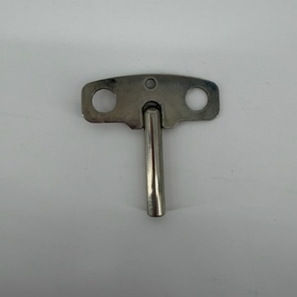Vintage Metal Winding Key Square Socket T-Handle Clock Radiator Tool‎ Silver